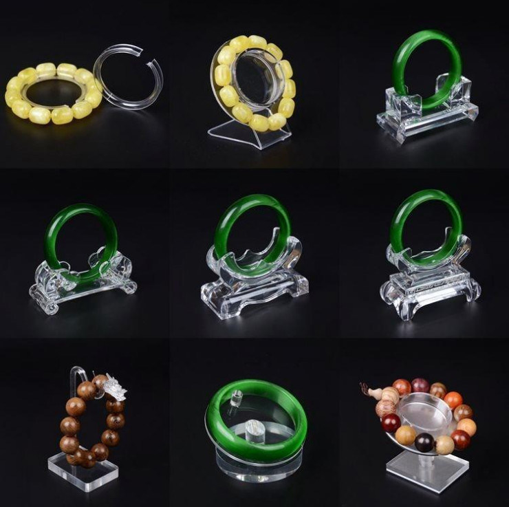 Transparent Acrylic Jewelry Show Rack Jade Bracelet Display