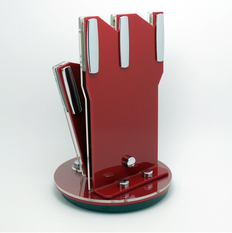 Kitchen Supplies Rotating Acrylic Knife Set Holder