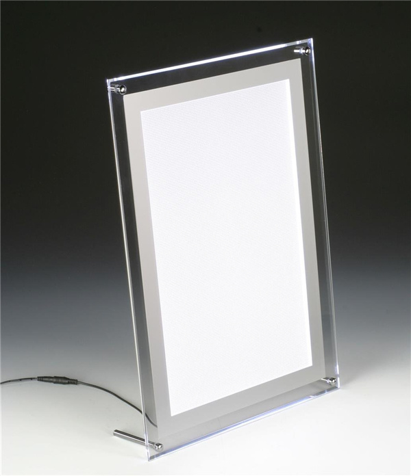 Promotion Gift Acrylic Illuminated LED Picture Frame/Plastic PMMA Poster Photo Frame