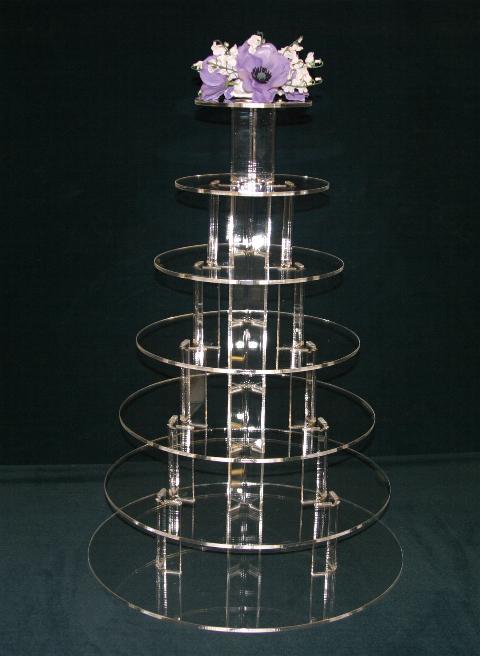 Acrylic wedding cake stands