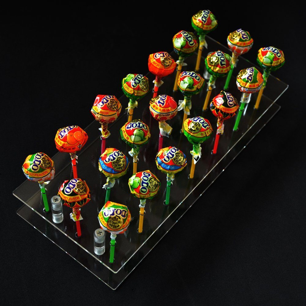 21 Hole Clear Acrylic Cake Pop Lollipop Display