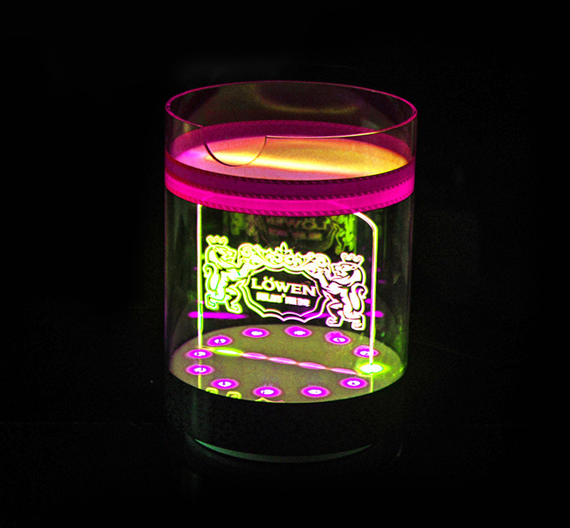 Colorful LED Light Acrylic Ice Can