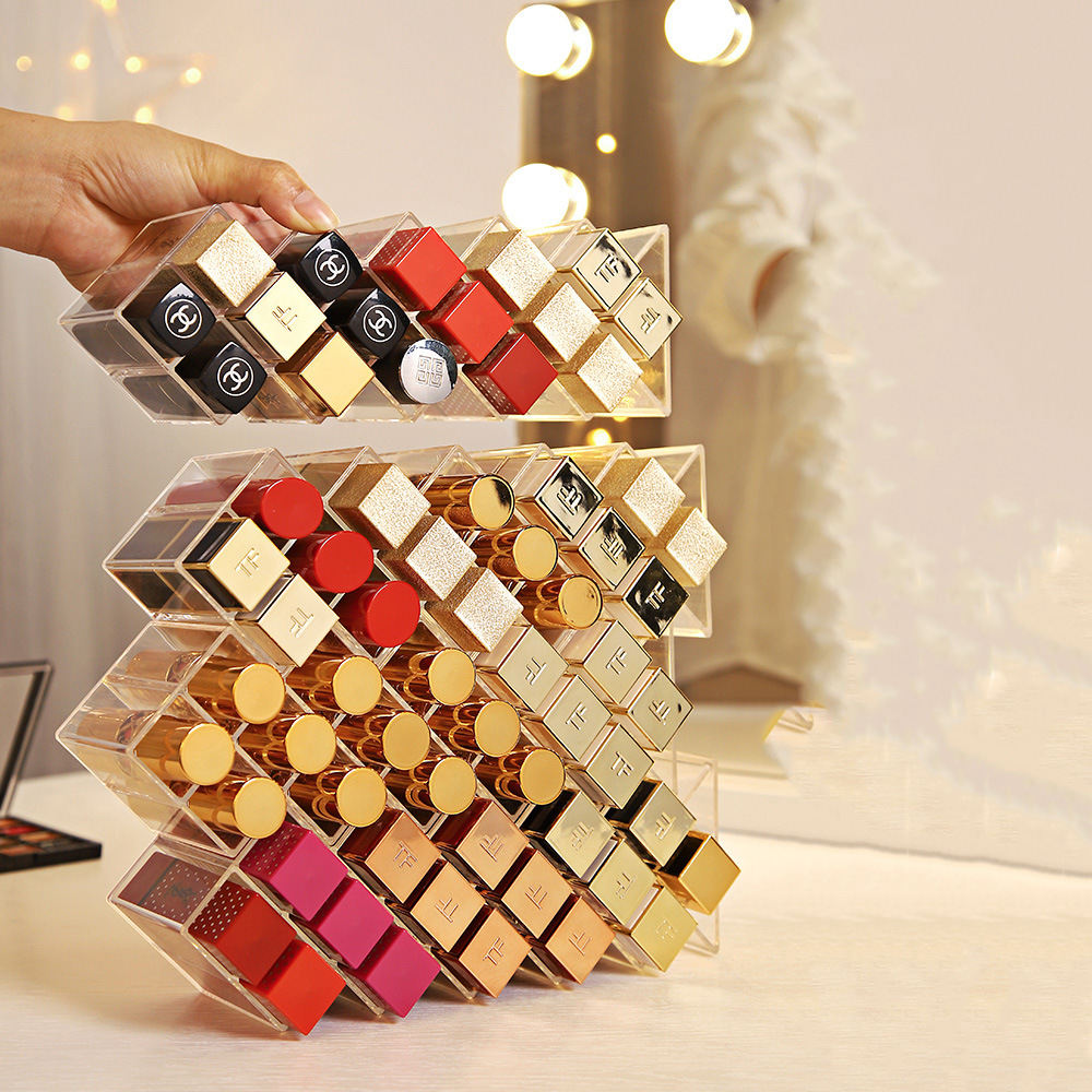 Latest Design Crystal Acrylic Lip Stick Holder Makeup Organizer