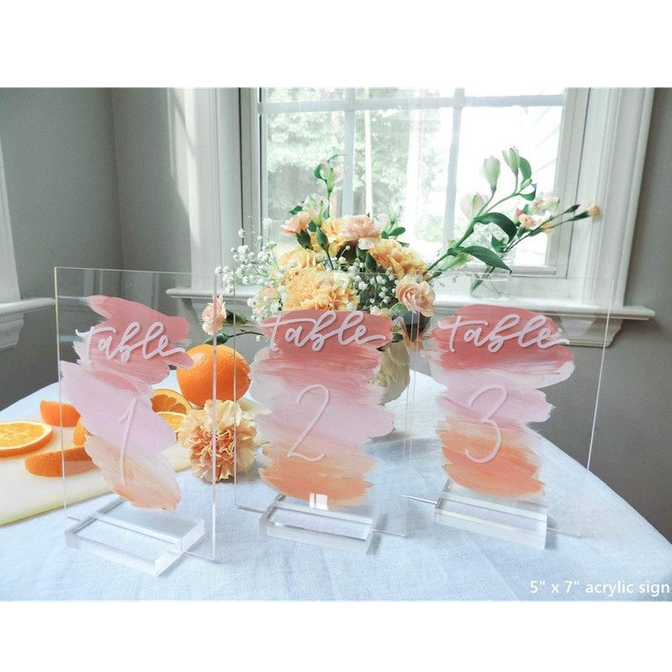 Acrylic Place Card Slot Stand Acrylic Table Sign Acrylic Stand Wedding