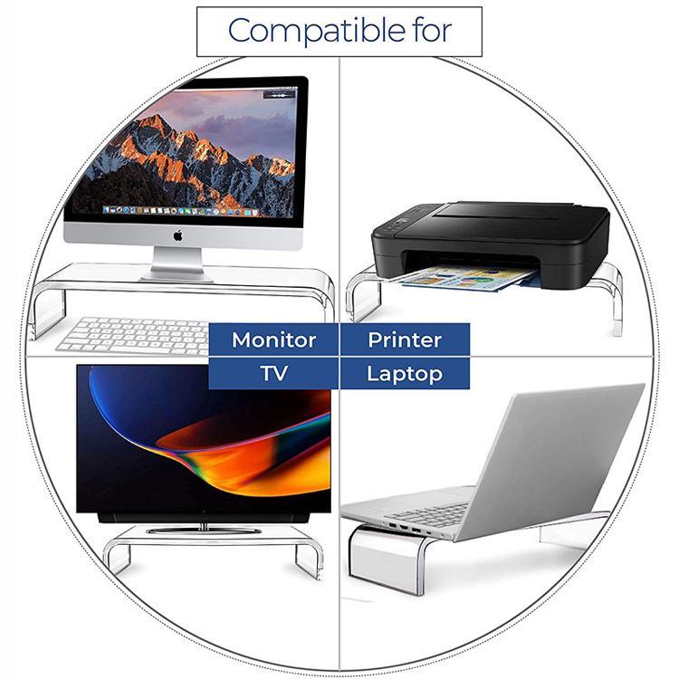 Simple U Shape Office Acrylic Notebook Laptop Stand Acrylic PC Computer Monitor Stand