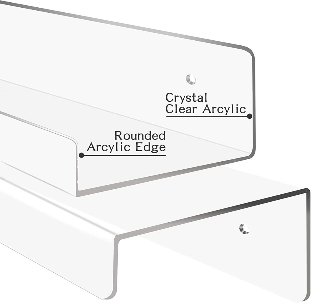 Custom Acrylic Floating Shelves Display Ledge Wall Mounted Storage Shelf