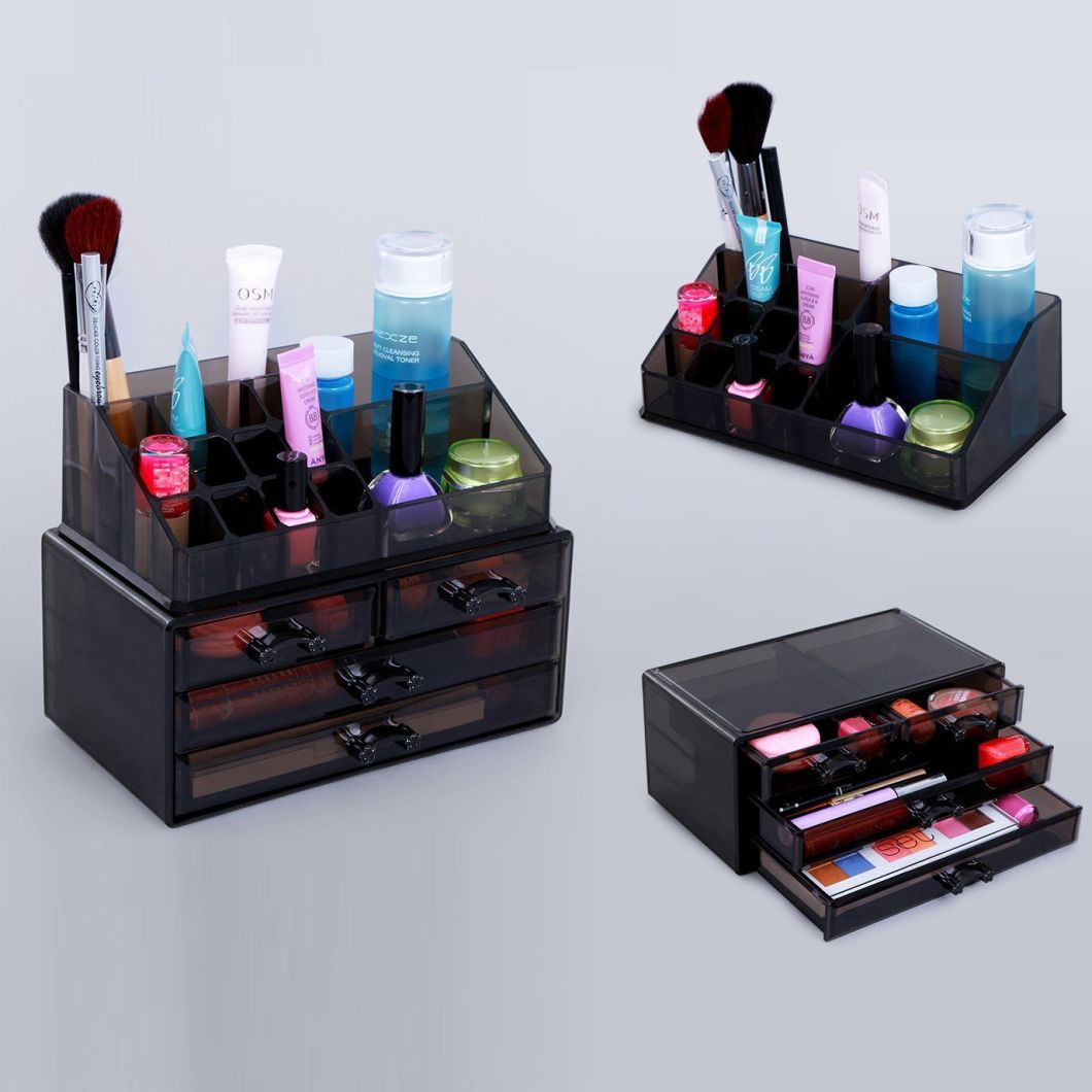 Tawny Acrylic Cosmetic Makeup Organizer Drawers