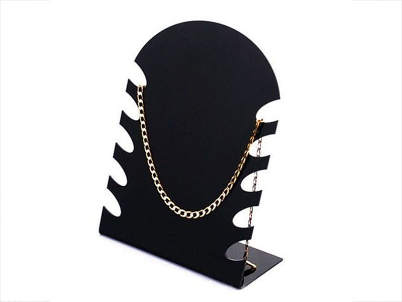 Black Acrylic Necklace Display Stand display