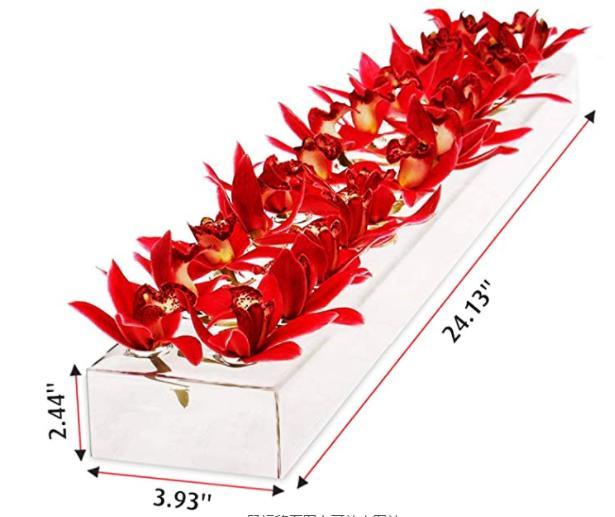 Acrylic Vase Centerpieces Transparent Acrylic Rectangular Vase