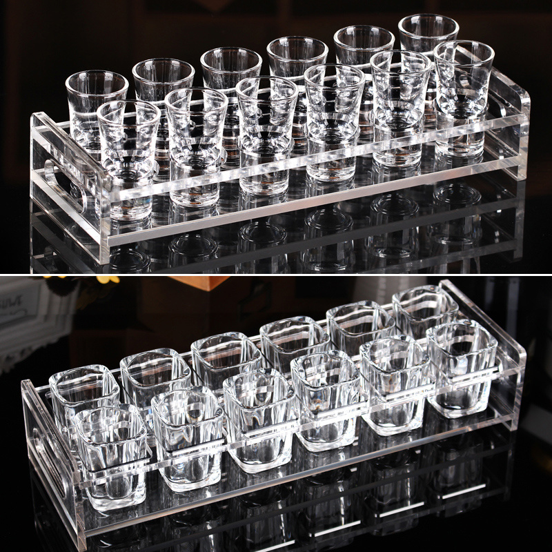 Transparent Acrylic Wine Beer Glass Cup Display Holder