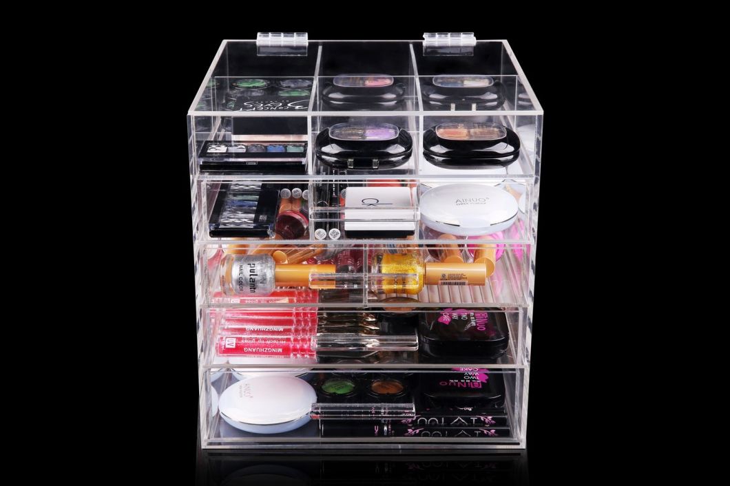 Fashion Clear Acrylic Makeup Organizer with Drawers