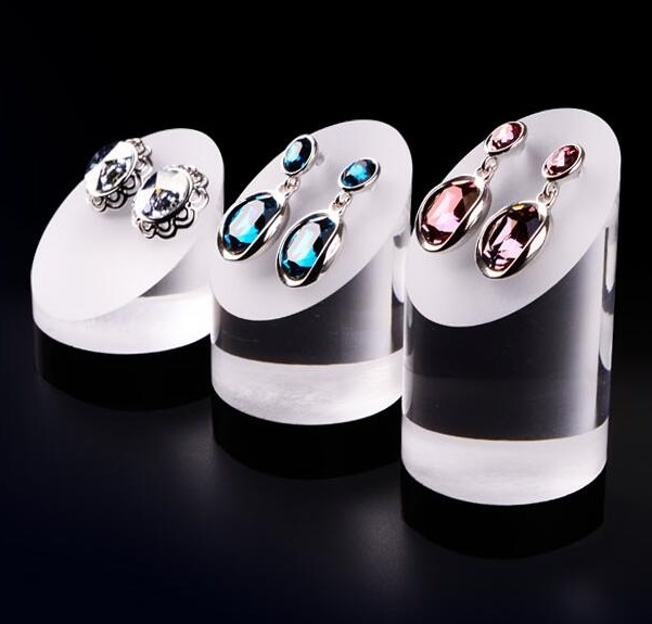 Acrylic Cylinder Earrings Display Stand