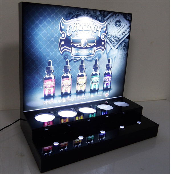 LED Lighting Eliquid Display Acrylic E-Cigarette Display