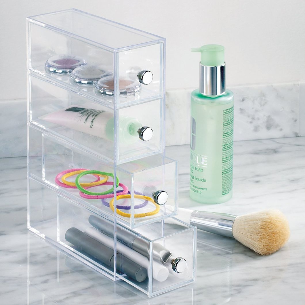 Acrylic Drawer Cabinet Showcase to Hold Vanity, Makeup, Beauty