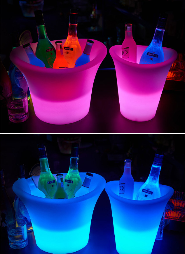 Custom Wine Beer Ice Bucket with LED Light