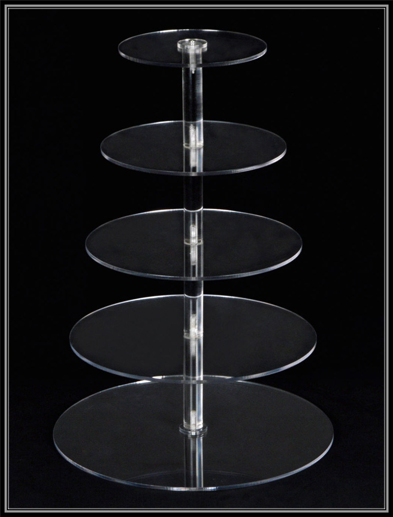 5 Tier Round Acrylic Wedding Dessert Stand/Cupcake Stand/Cake Stand