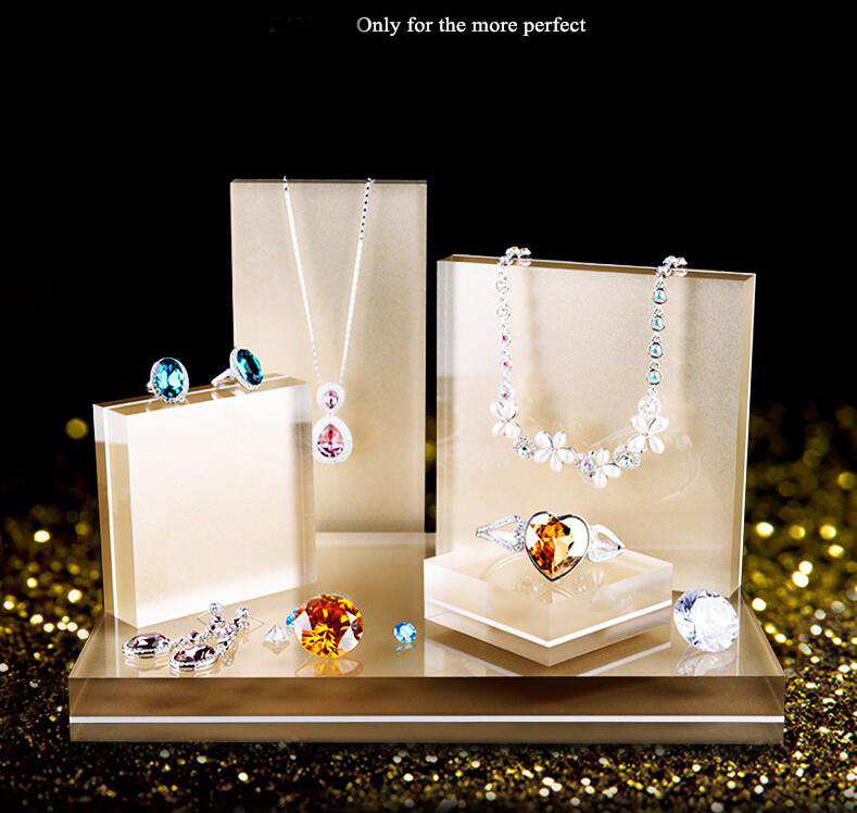Customized Acrylic Block Jewelry Display Stand