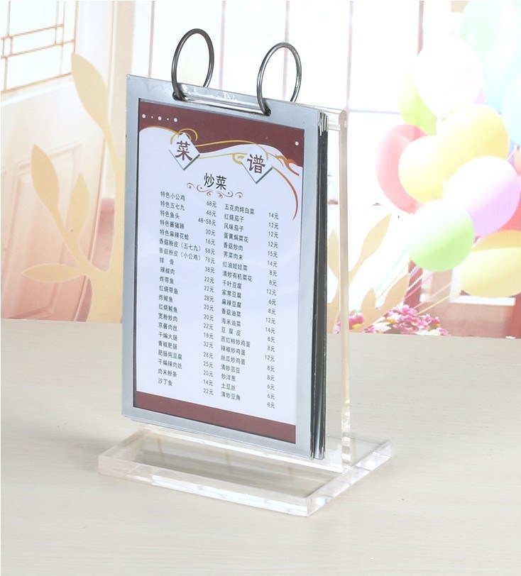 Hotel Supply Restaurant Acrylic Menu Holder