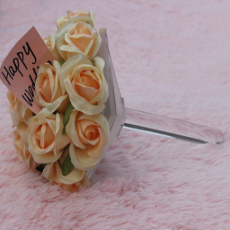 Transparent Acrylic Wedding Rose Flower Bouquet Holder