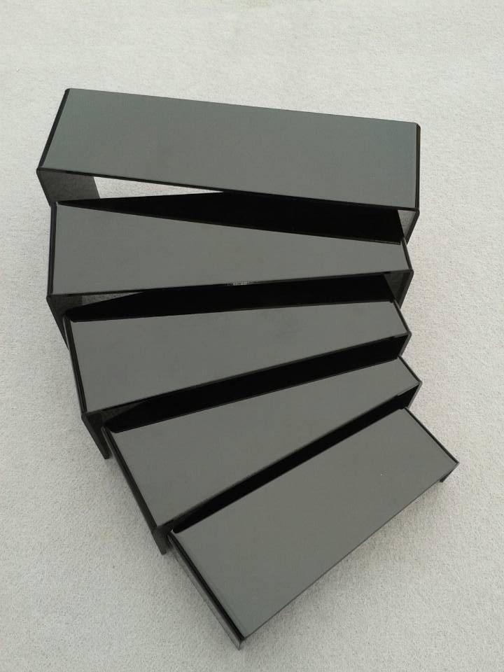 U-Shaped Display Stands Acrylic Risers, 5 Different-Size