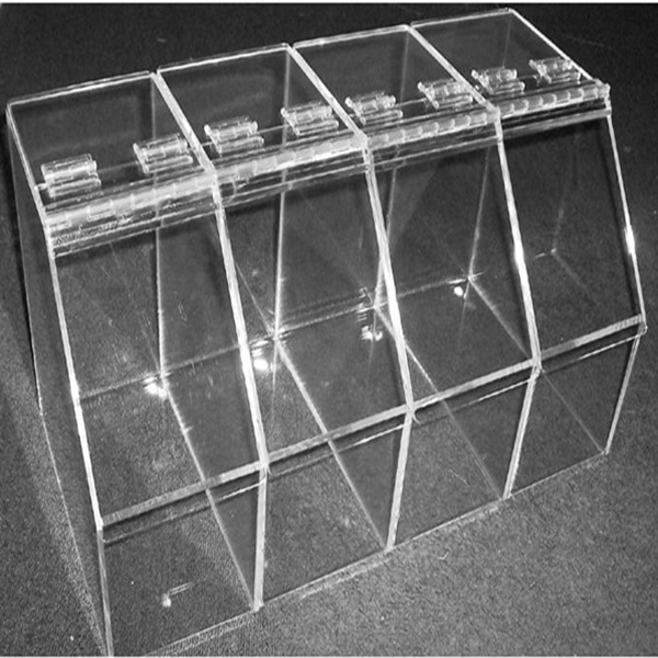 3 Comparements Clear Acrylic Candy Bins for Tabletop Use