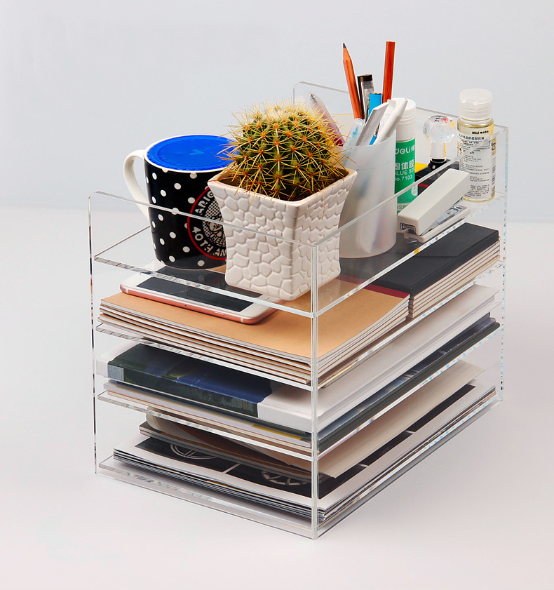 Office Furniture Acrylic Table Document Shelf