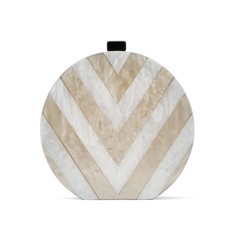 Acrylic V-Shaped Stitching Chain Bag