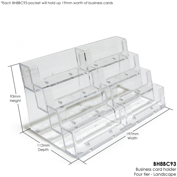 Colorful acrylic card holder stand