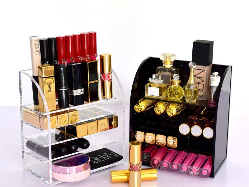 Free Standing Acrylic Makeup Cosmetic Display Rack