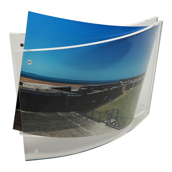 Curved Acrylic Magnet Frame (5X7) , Clear Acrylic Picture Frame for Home and Office