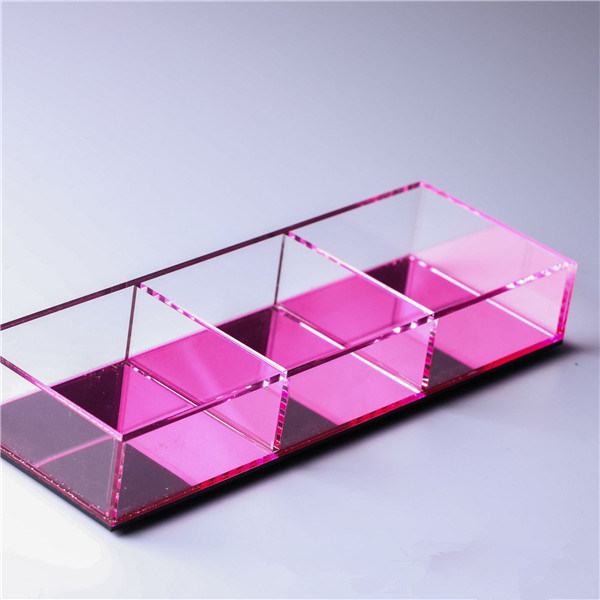 4-Section Acrylic Vanity Tray Jewelry Storage Box, Acrylic Serving Tray