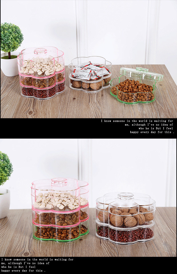 Stackable Clear Acrylic Nut Organizer Candy Box