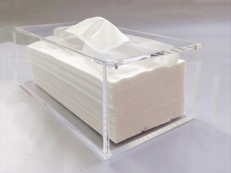 Tallinn transparent acrylic tissue box ordered display