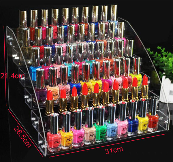 Acrylic Nail Polish Table Rack Cosmetic Organizer Display