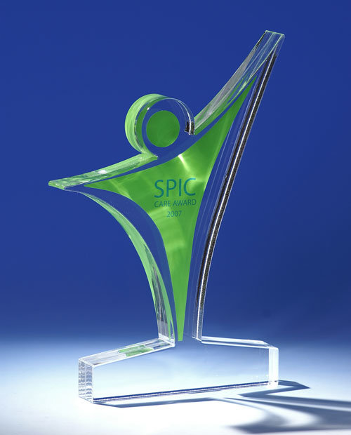 Customize Wholesale New Clear Acrylic Award Trophy Employee Recognition Gift