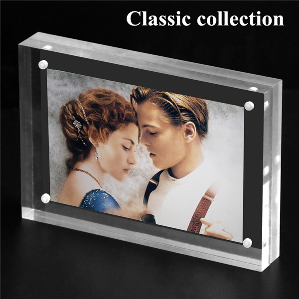 Home Decoration Promotion Gift Acrylic Block Craft/Magnet Photo Frame /Plastic Picture Frame