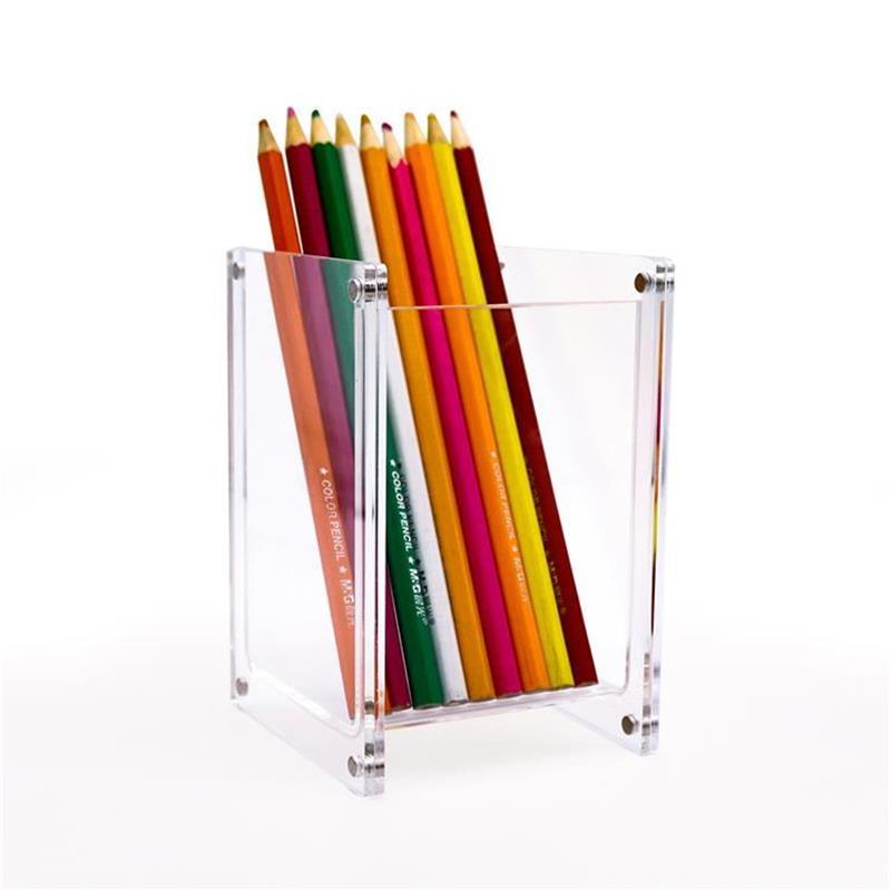 Iridescent Acrylic Storage Display Boxes Pen Holders Colorful Rainbow Acrylic Box