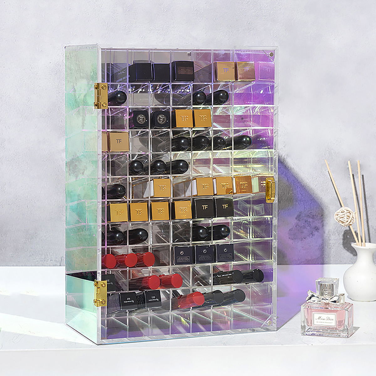 New Design Countertop Acrylic Skin Care Products Holder Lipstick Organizer