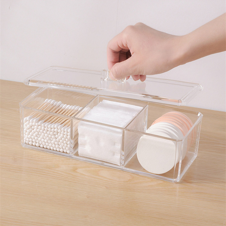 Cotton Pad Holder Dustproof Storage Box Vintage Style Makeup Organizer