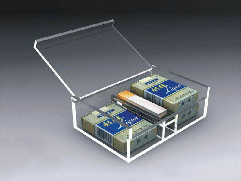 Transparent acrylic cigarette box manufacturer display