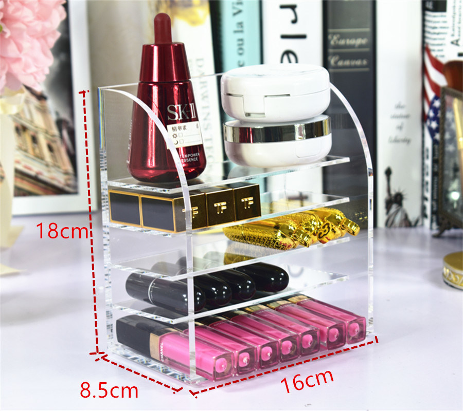 Free Standing Acrylic Makeup Cosmetic Display Rack