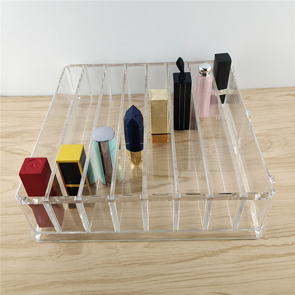 Acrylic Cosmetics Storage Display Eyeshadow Palette Makeup Organizer with Removable Dividers