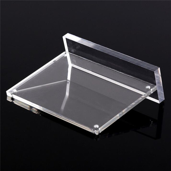 Transparent A5 Sign Holder Acrylic Magnetic Picture Display Frame with Base