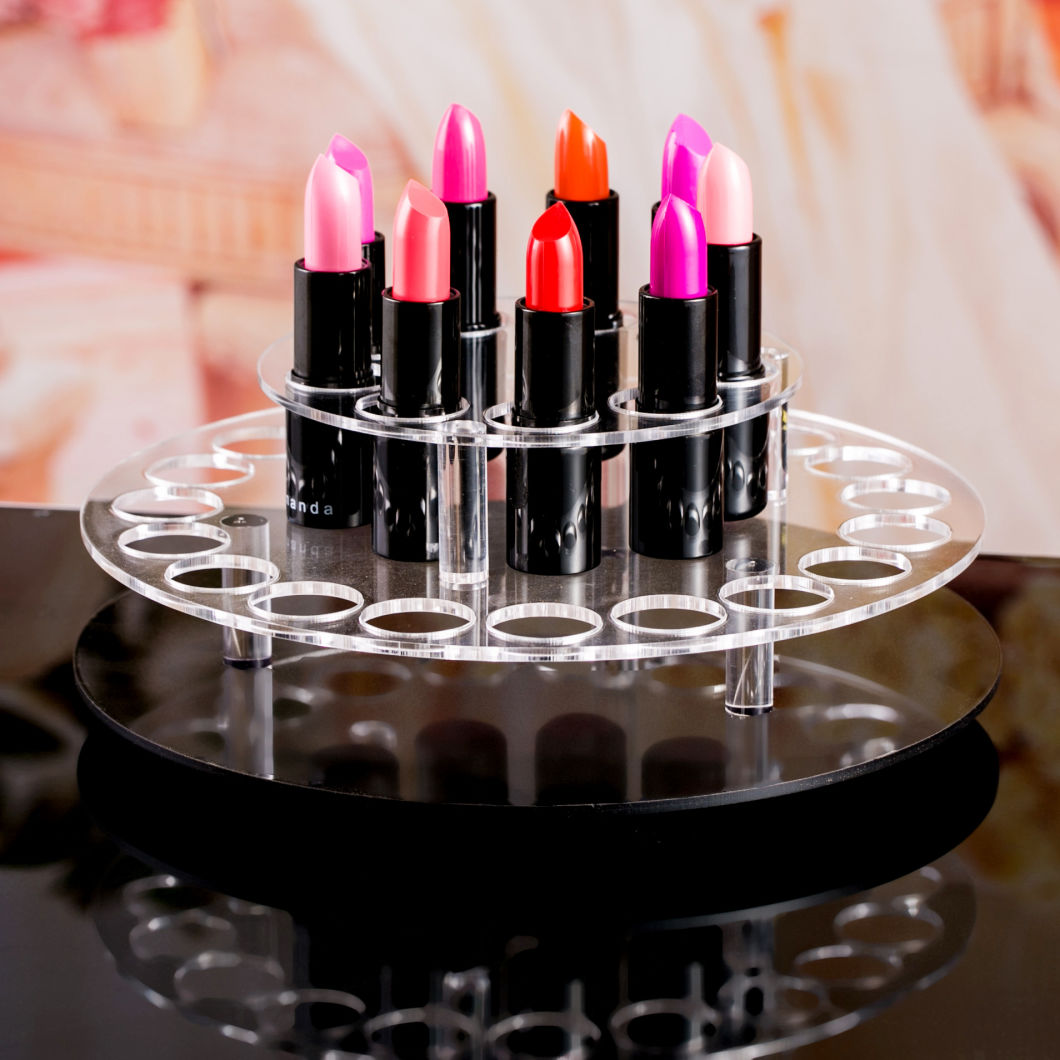 Roating Round Acrylic Lipstick Display Stand