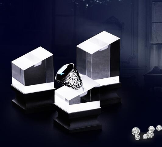 Clear Acrylic Block Ring Display Rack