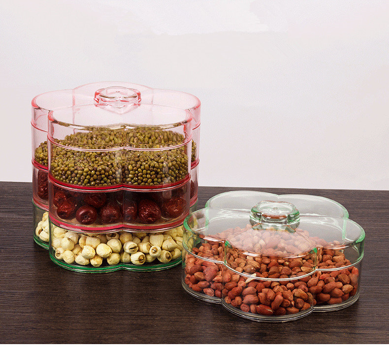 Stackable Clear Acrylic Nut Organizer Candy Box