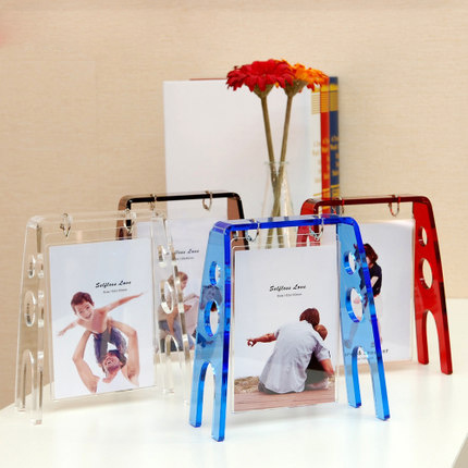 Creative Acrylic 5 Inch Transparent Swing Picture Frame