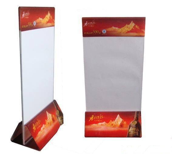 Restaurant acrylic table tents