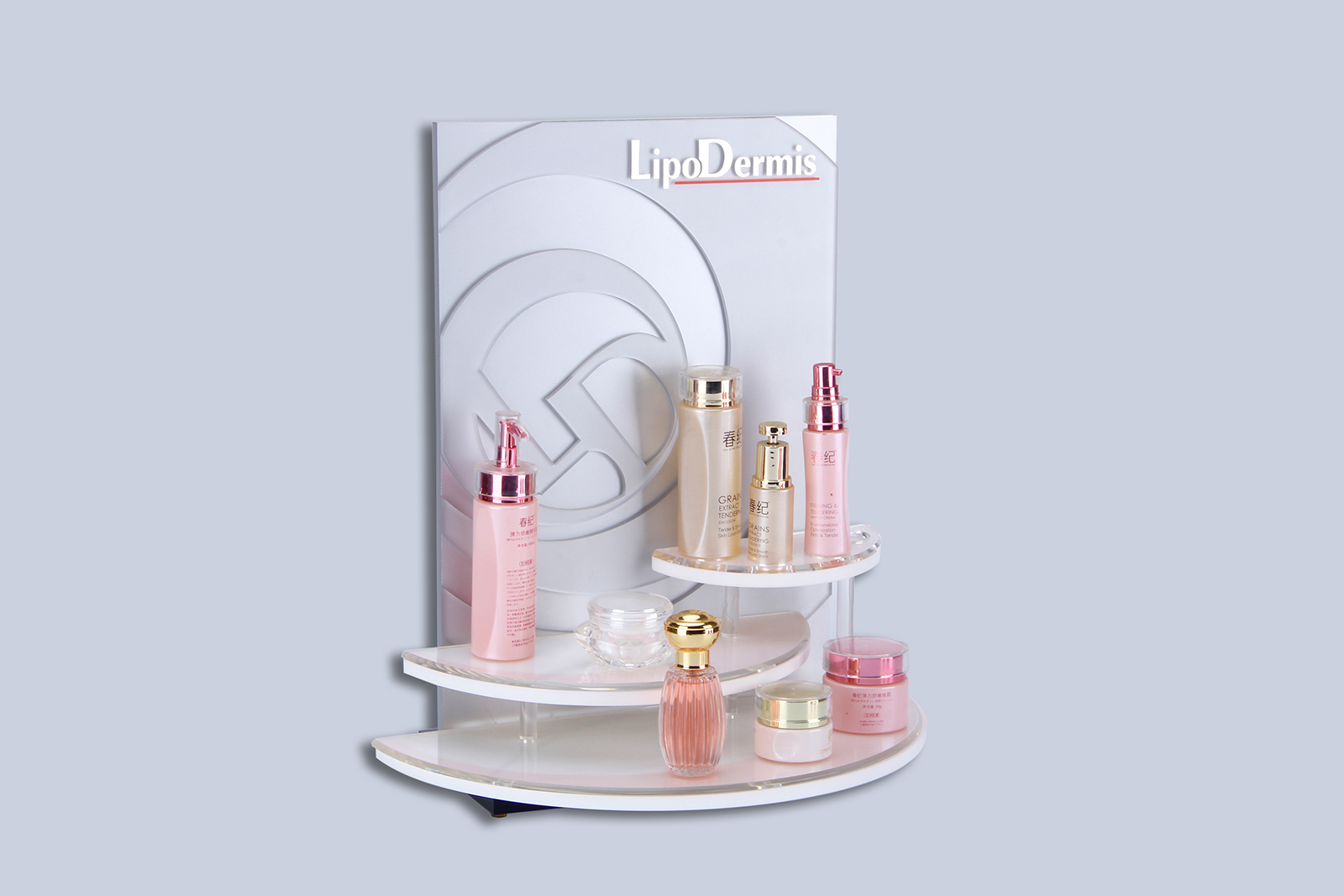 European skin care products display stand