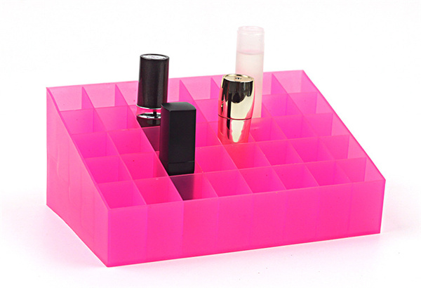 Lipstick Holder, 40 Spaces Clear Acrylic Lipstick Organizer, Cosmetic Makeup Organizer for Lipgloss, Brushes, Bottles, and More